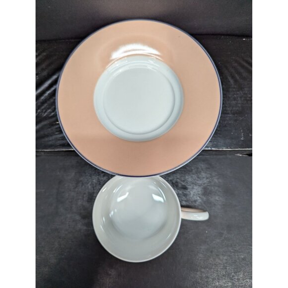 Nikko Fine China Patra Peach Porcelain Flat Coffee Cup with Saucer 8 Oz - Picture 5 of 7